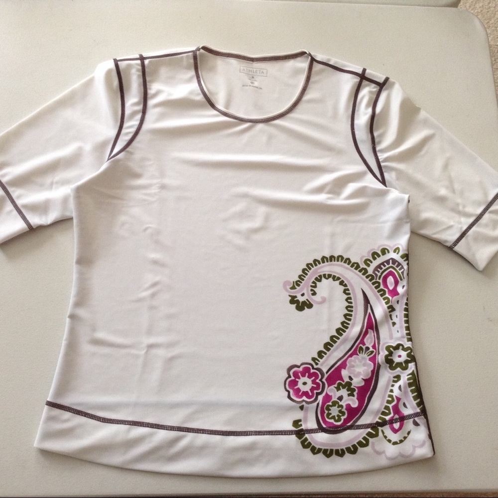 Athleta Floral Design Medium Stretch Top